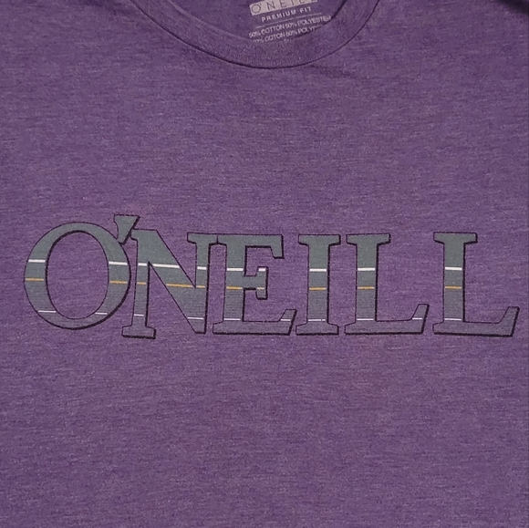 O'Neill | Premium Fit Short Sleeves Small T-Shirt purple & grey Poly Cotton - Picture 5 of 10